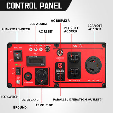 4400W Open Frame Gas Inverter Generator MB5040A