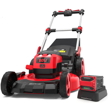 80V 21" Cordless Self-propelled Lawn Mower Red PS76821SRB