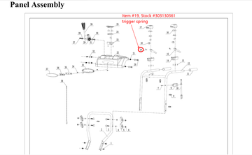 Snow Blower Parts - Trigger Spring, Stock #303130361