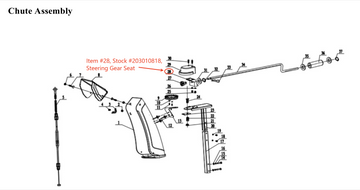 Snow Blower Parts - Steering Gear Holder (Seat), Stock #203010818