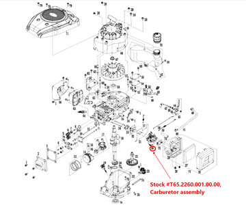 PowerSmart Lawn Mower Parts-161cc Carburetor Assembly, Stock #T65-2260.001.00.00