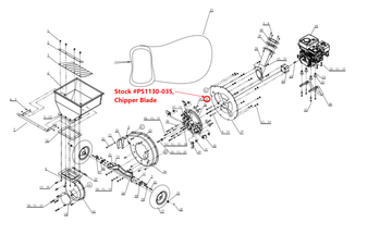 PowerSmart Garden tools Parts - Chipper Blade (PS1130), Stock #PS1130-035
