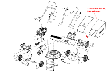 Lawn Mower Parts - Grass collector, Stock #302120067A