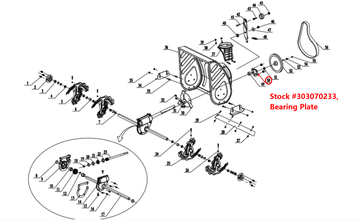 Snow Blower Parts - Flange Keeper, Stock #303070233