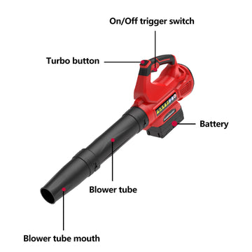 450CFM Cordless Leaf Blower w/ 40V 4.0Ah Battery and Charger MB2450A