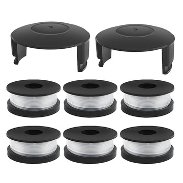 Parts: 6 Pack String Trimmer Replacement Spools Compatible Weed Eater - PS76110A, 10ft 0.065