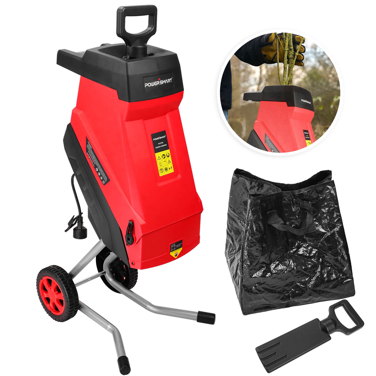 15Amp Electric Wood Chipper Leaf mulcher DB6610