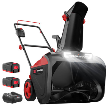 40V 21'' Single Stage Push Cordless Snow Blower w/ 2 Batteries HB2421A+DB2102