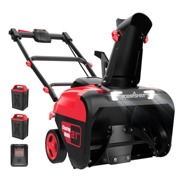 80V 21'' Single Stage Cordless Snow Blower w/ 2 Batteries HB2801B