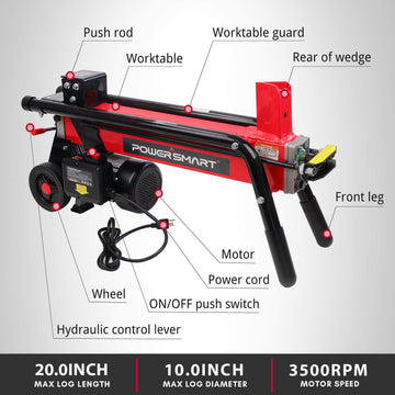 6-Ton 15 Amp Hydraulic Wood Splitter PS9006